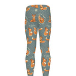 Christmas Fox Pattern Print Men's leggings