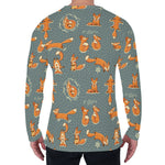 Christmas Fox Pattern Print Men's Long Sleeve T-Shirt