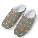 Christmas Fox Pattern Print Mesh Casual Shoes