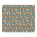 Christmas Fox Pattern Print Mouse Pad