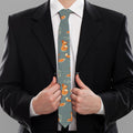 Christmas Fox Pattern Print Necktie