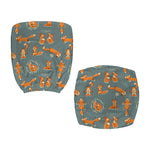 Christmas Fox Pattern Print Office Chair Cover