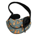 Christmas Fox Pattern Print Pet Sling Carrier