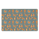 Christmas Fox Pattern Print Polyester Doormat