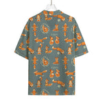 Christmas Fox Pattern Print Rayon Hawaiian Shirt