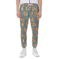 Christmas Fox Pattern Print Joggers