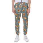 Christmas Fox Pattern Print Scuba Joggers