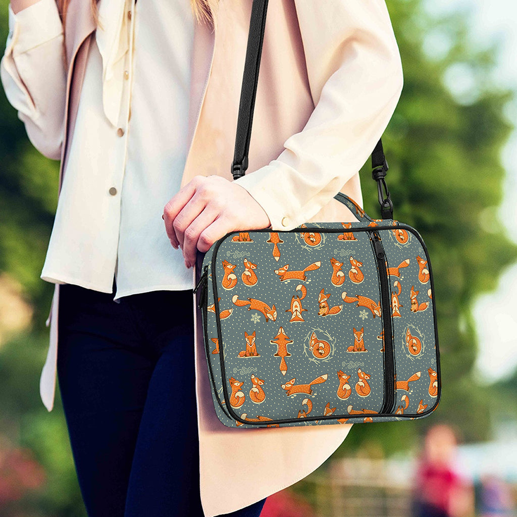 Christmas Fox Pattern Print Shoulder Strap Bible Bag