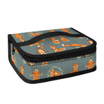 Christmas Fox Pattern Print Small Lunch Bag