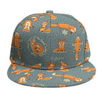 Christmas Fox Pattern Print Snapback Cap