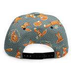 Christmas Fox Pattern Print Snapback Cap