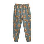 Christmas Fox Pattern Print Sweatpants