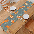 Christmas Fox Pattern Print Table Runner