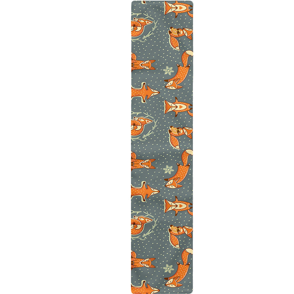 Christmas Fox Pattern Print Table Runner