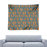 Christmas Fox Pattern Print Tapestry