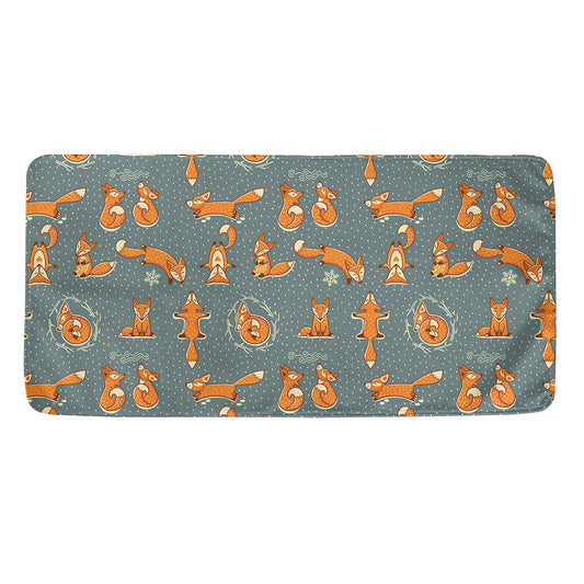 Christmas Fox Pattern Print Towel