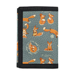 Christmas Fox Pattern Print Trifold Wallet
