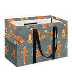 Christmas Fox Pattern Print Utility Tote Bag