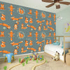 Christmas Fox Pattern Print Wall Sticker