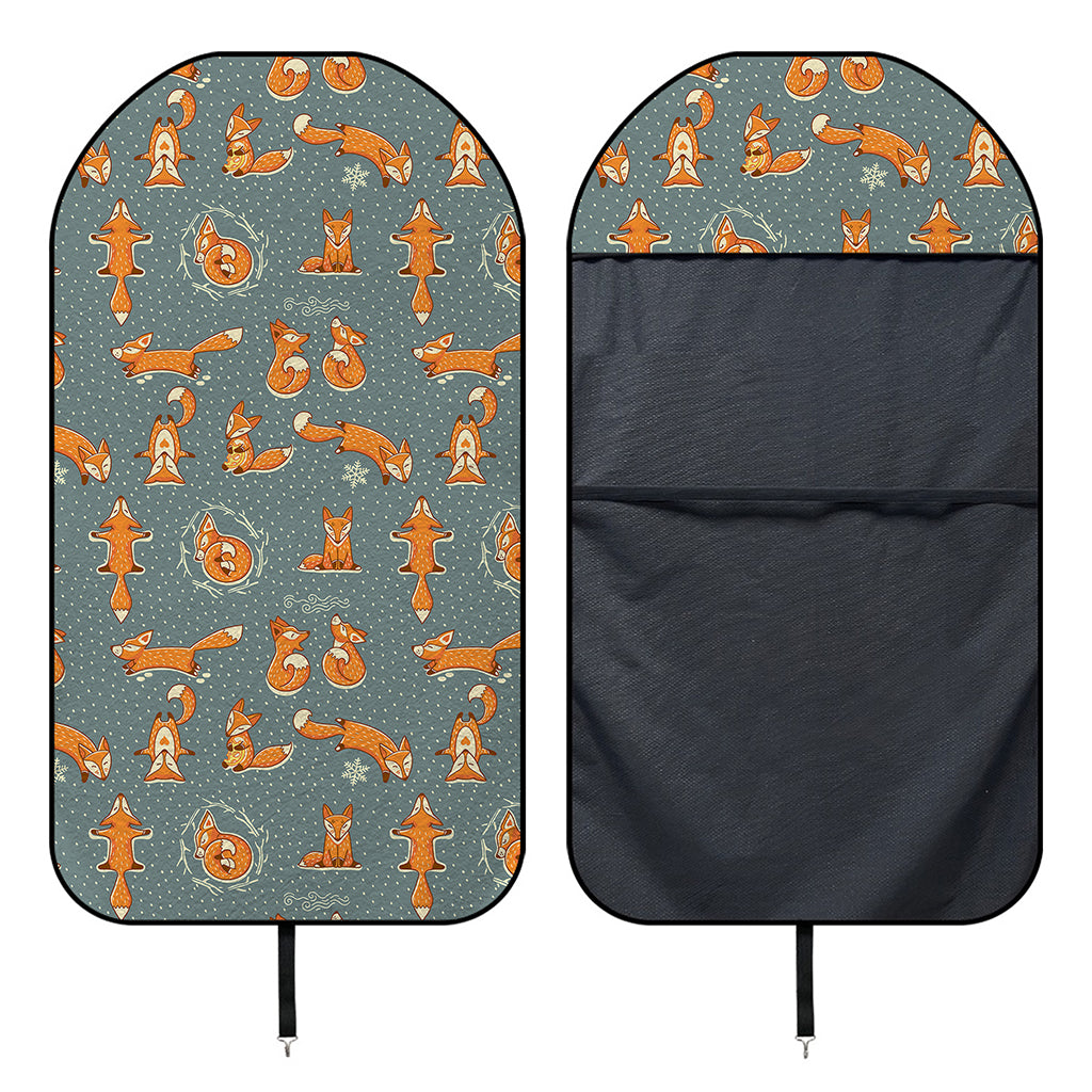Christmas Fox Pattern Print Waterproof Car Seat Cover