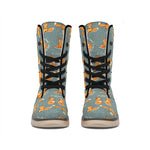 Christmas Fox Pattern Print Winter Boots