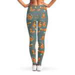 Christmas Fox Pattern Print Women's Leggings