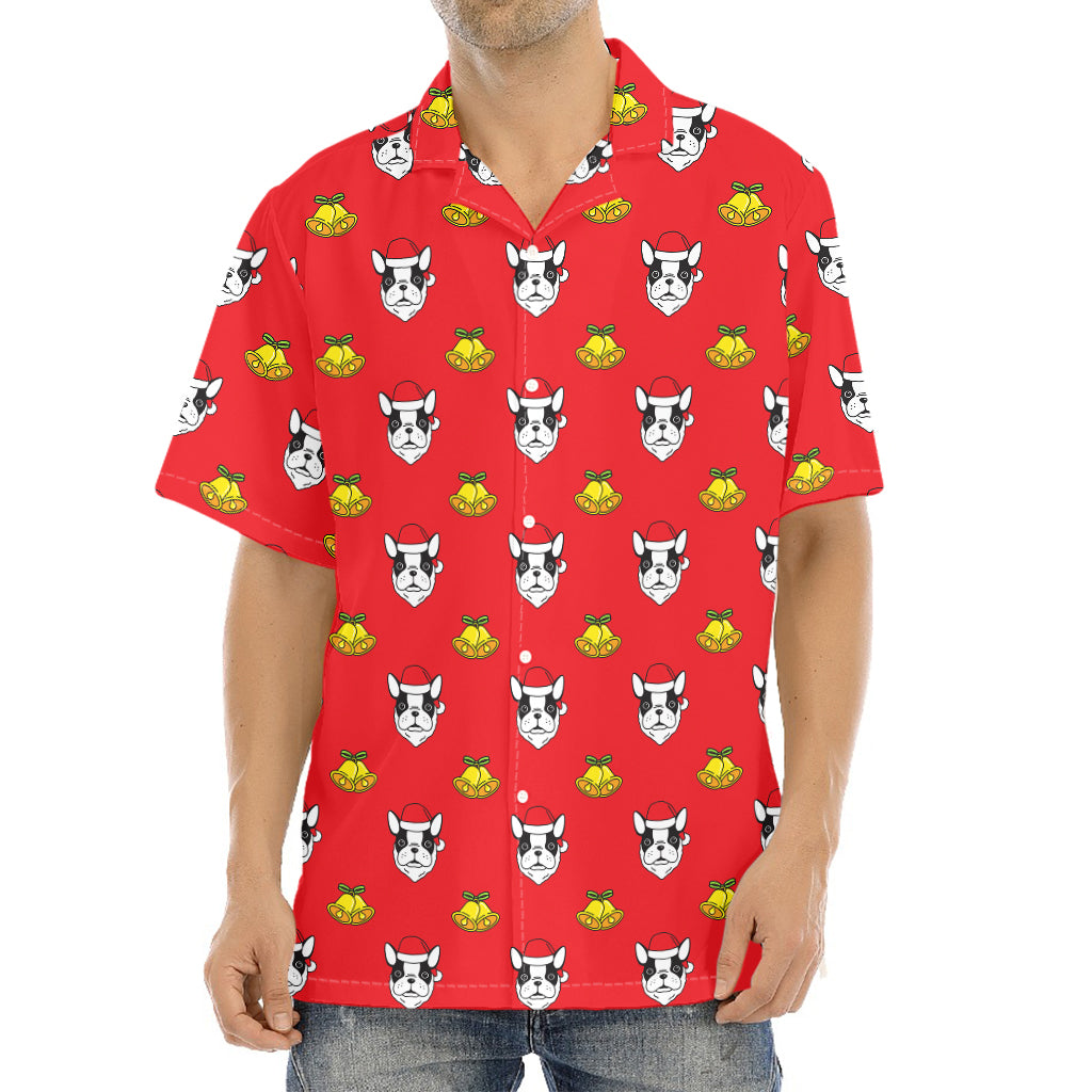 Christmas French Bulldog Santa Print Aloha Shirt