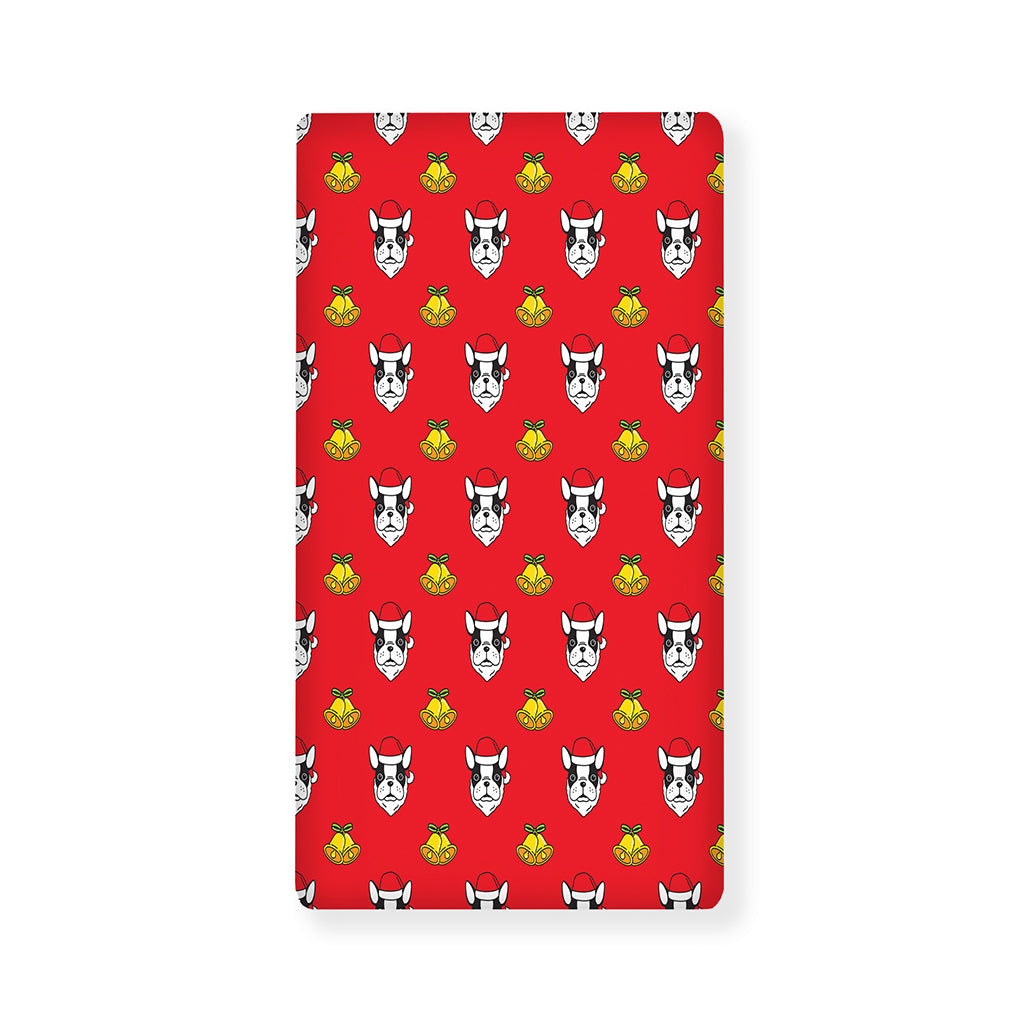 Christmas French Bulldog Santa Print Baby Crib Sheet