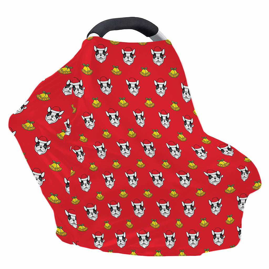 Christmas French Bulldog Santa Print Baby Seat Cover