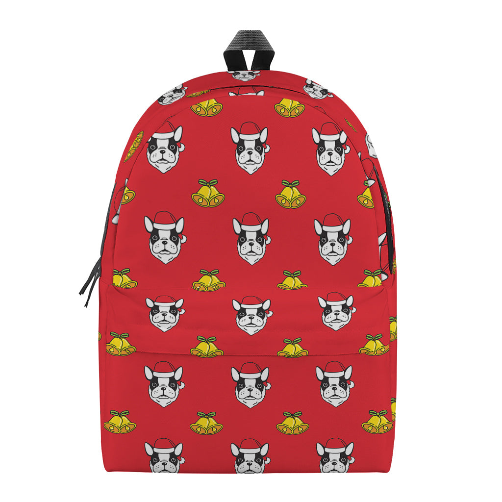 Christmas French Bulldog Santa Print Backpack