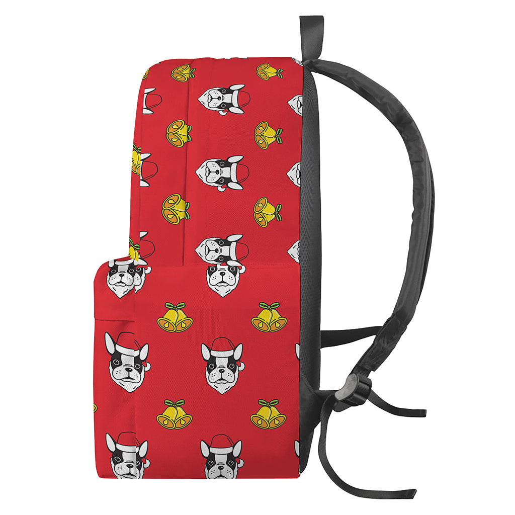 Christmas French Bulldog Santa Print Backpack