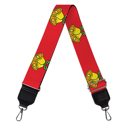 Christmas French Bulldog Santa Print Bag Strap