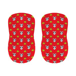 Christmas French Bulldog Santa Print Bar Stool Covers