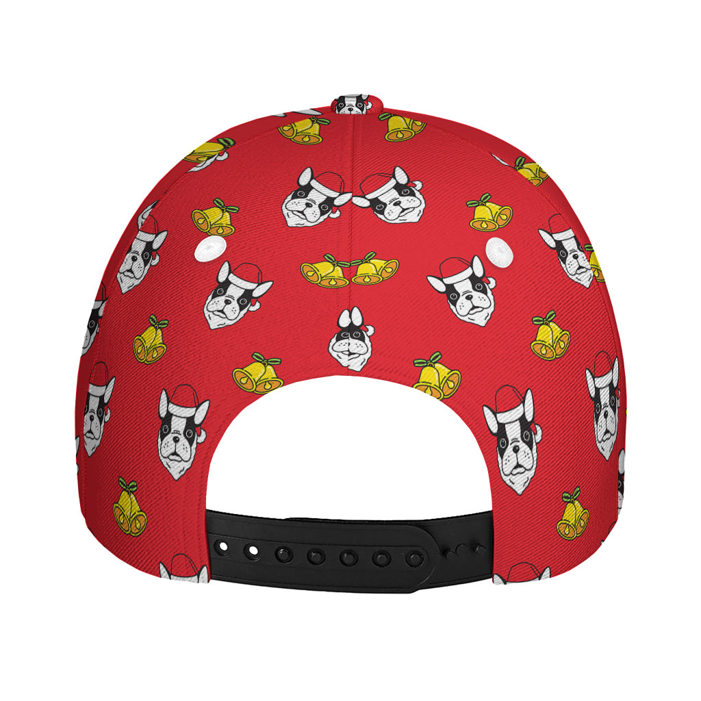Christmas French Bulldog Santa Print Baseball Cap