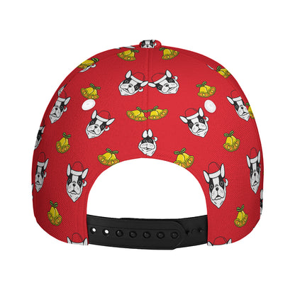 Christmas French Bulldog Santa Print Baseball Cap