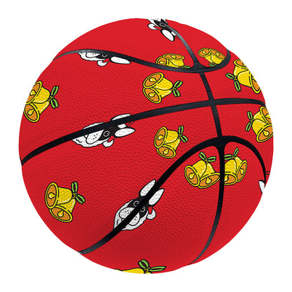Christmas French Bulldog Santa Print Basketball
