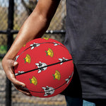 Christmas French Bulldog Santa Print Basketball