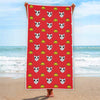 Christmas French Bulldog Santa Print Beach Towel