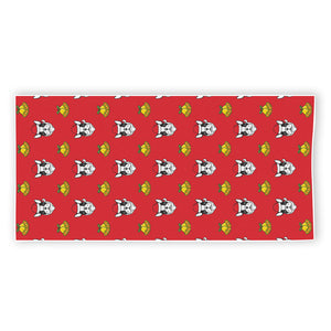 Christmas French Bulldog Santa Print Beach Towel