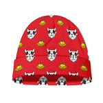 Christmas French Bulldog Santa Print Beanie