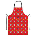 Christmas French Bulldog Santa Print Bib Apron With Pocket