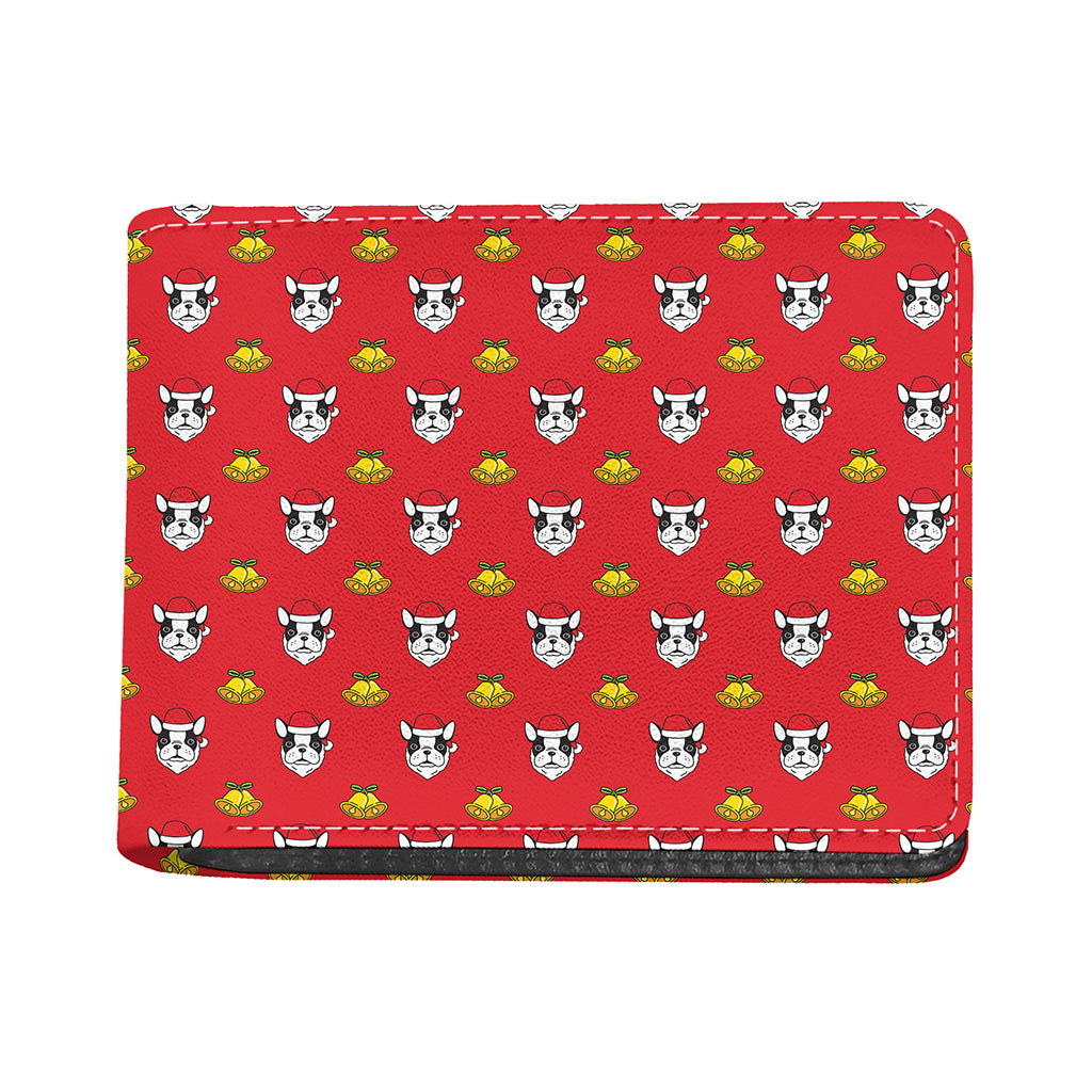 Christmas French Bulldog Santa Print Bifold Wallet