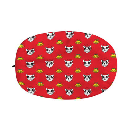 Christmas French Bulldog Santa Print Car Side Mirror Covers