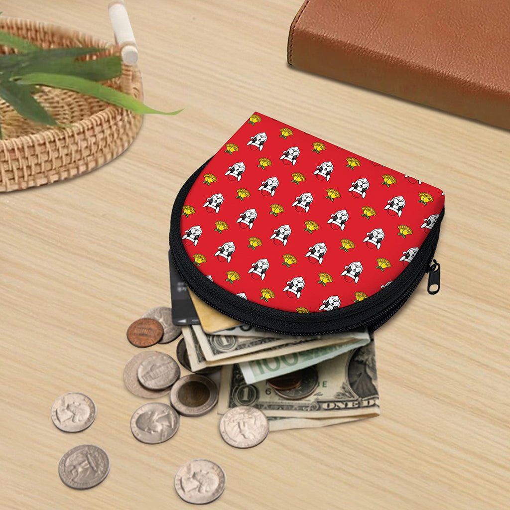 Christmas French Bulldog Santa Print Coin Purse