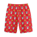 Christmas French Bulldog Santa Print Cotton Shorts