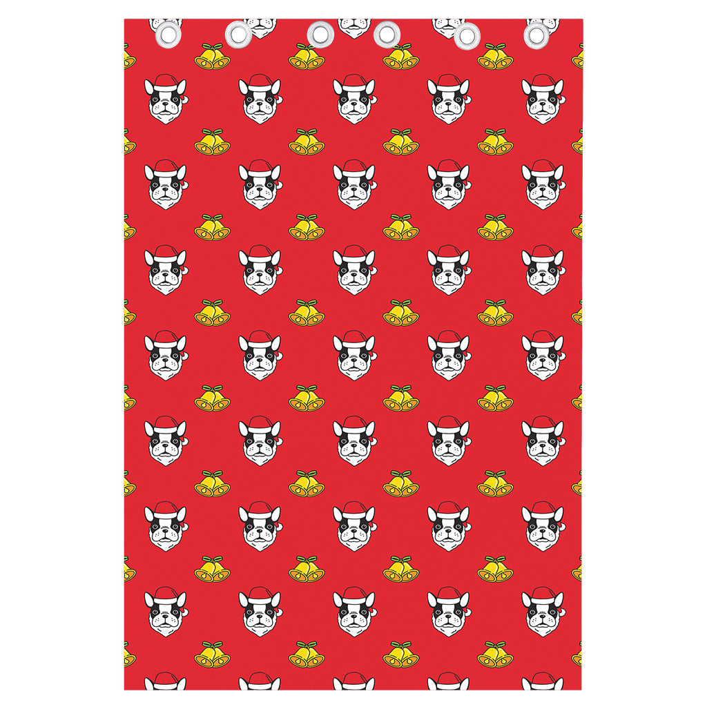 Christmas French Bulldog Santa Print Curtain