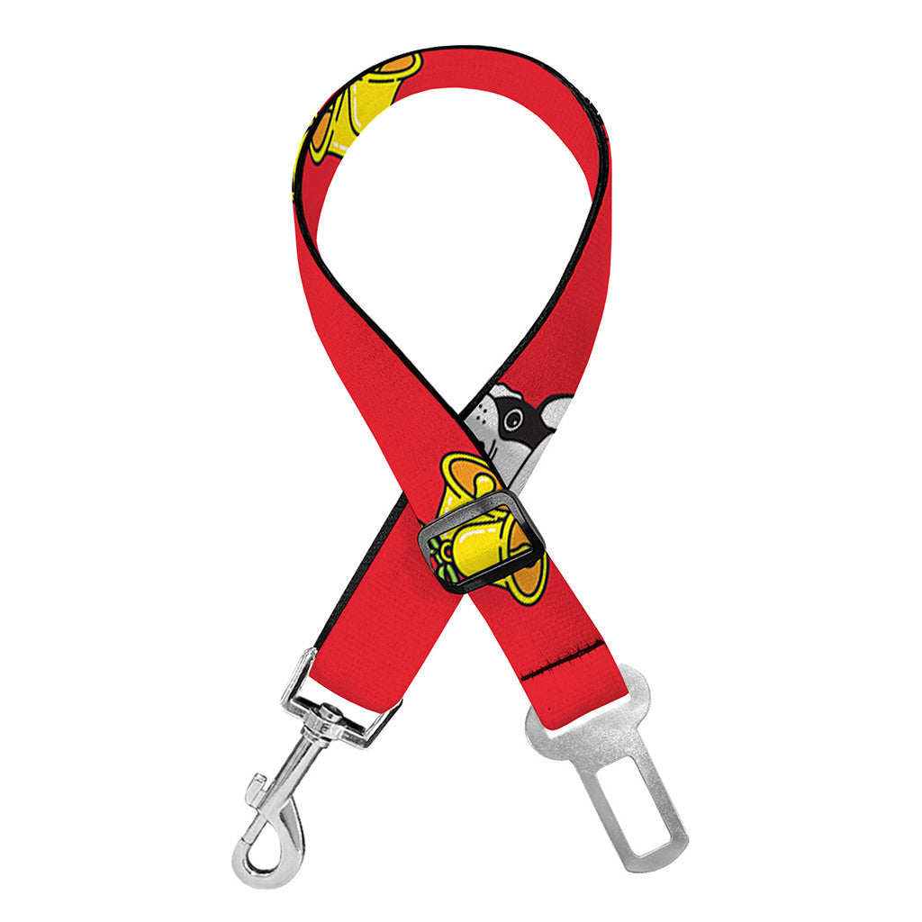 Christmas French Bulldog Santa Print Dog Seat Belt