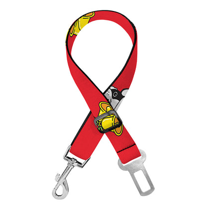 Christmas French Bulldog Santa Print Dog Seat Belt