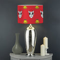 Christmas French Bulldog Santa Print Drum Lamp Shade