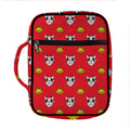Christmas French Bulldog Santa Print Front Pocket Bible Bag